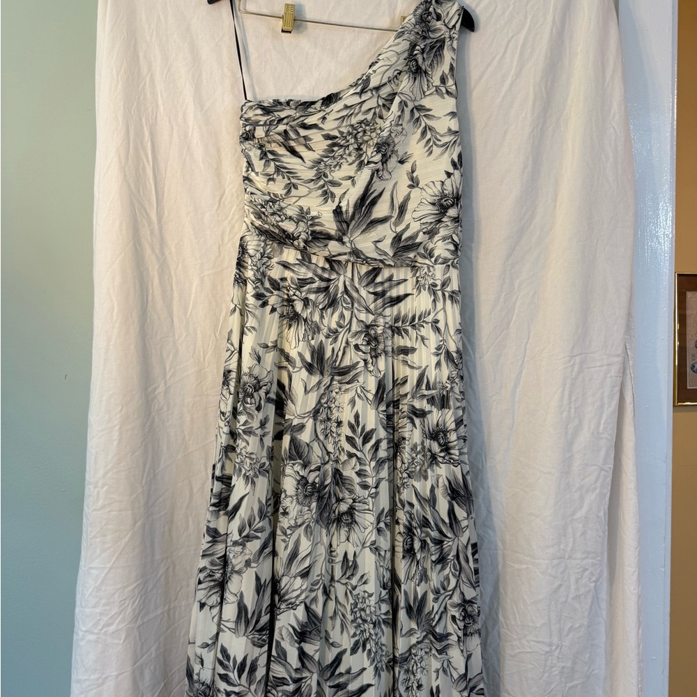 H&M Pleated One-Shoulder Dress